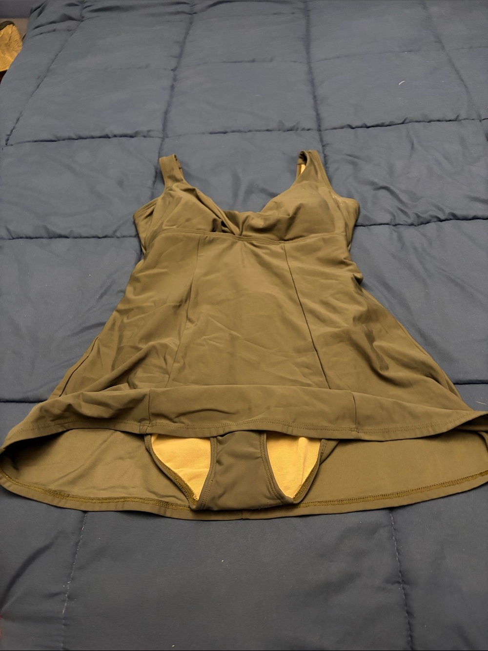 Spiegel Olive Green Swim Dress
